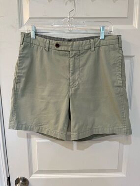 Sid Mashburn Men’s Sage Green Shorts Chino Flat Front 7” Inseam Preppy Sz. 32